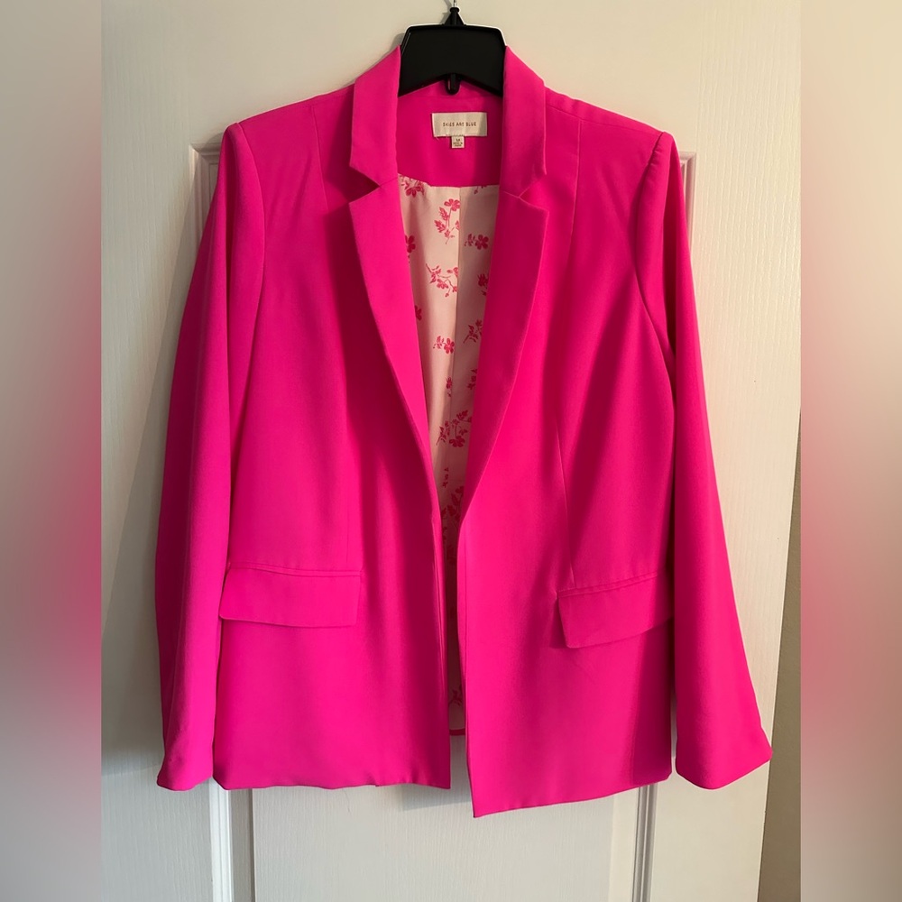 Skies Are Blue Vibrant Fuchsia Blazer
